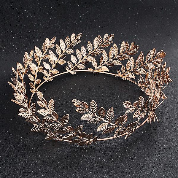 Krone Ornament Brude Bryllup Tilbehør Enkel Legering Blader Brude Galvanisering Kjole Smykker