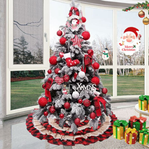 119 cm juletreskjørt Juletreskjørt til julefest Treteppedekorasjoner，Cake Tree-skjørt