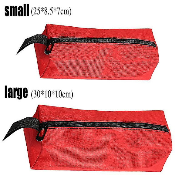 bärbar verktygsförvaringsväska Nyckelficka med dragkedja Red Large