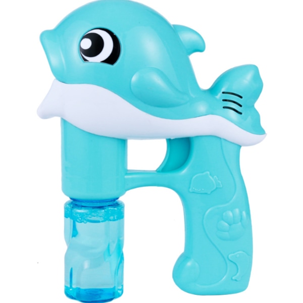 Täysin automaattinen sähköinen Dolphin Bubble Gun -lelu (Blue Whale Bubble Gun + 3 AA-paristoa),