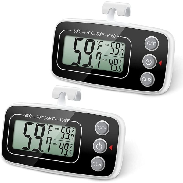 Mini elektronisk kyltermometer kyltermometer, mini LCD digital kyl- och frystermometer,