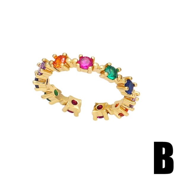 Ring Vintage Zircon Heart Stud Modesmycken Ac10220 C
