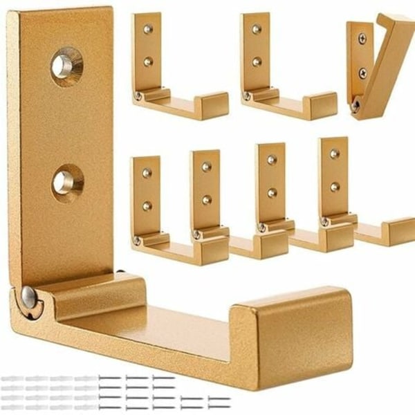 Sæt med 4 foldbare vægkroge - usynlige knagekroge, vægkrog i aluminium, vægkrog i aluminiumslegering 90° foldbar Coa