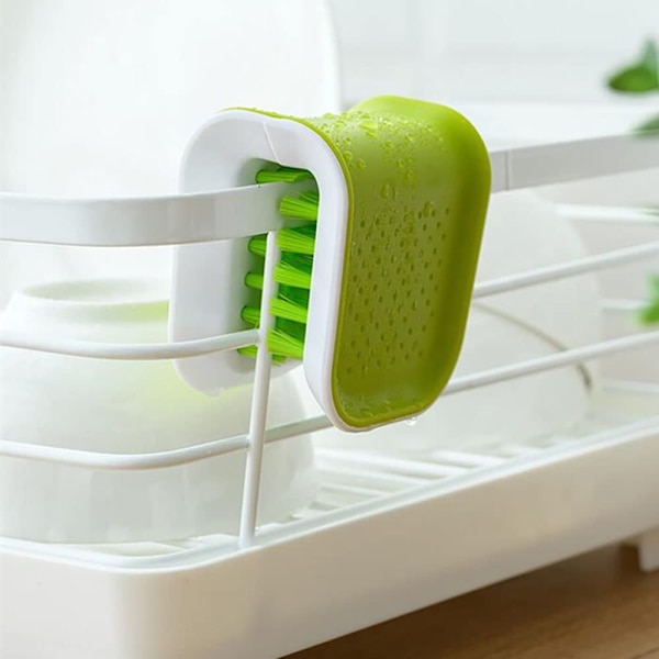 2-pack U-form dubbelsidiga rengöringsborstar (grön)