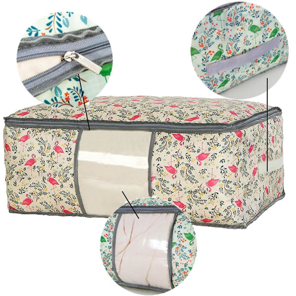 Quilt Organizer Väska Kläder Packpåse Förvaringsväska L beige