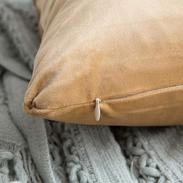 Sett med 2 fløyelsputetrekk Dekorativ sofa Putetrekk Superglatt Myk Komfortabel dekorasjon Hjem Stue Soverom For Sofa 55x55cm Lys B