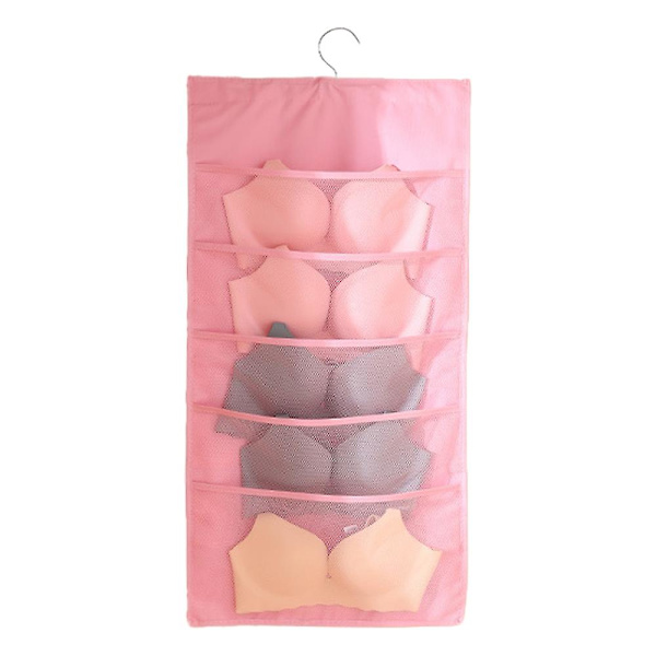 Monikäyttöinen riippuva vaatekaappi Kaksipuolinen riippuva säilytyskassi style1 pink
