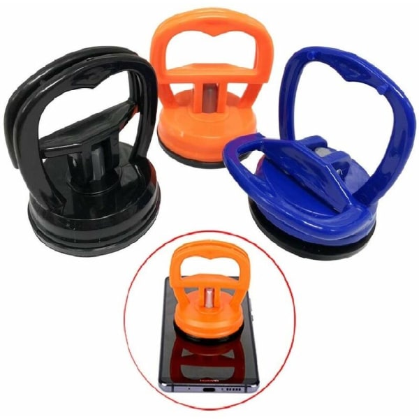 Blå Orange Sort 3 stykker Sugekop Buletrækker Bilfjernelsesværktøj Miniglassugekop til fjernelse af bilbuler