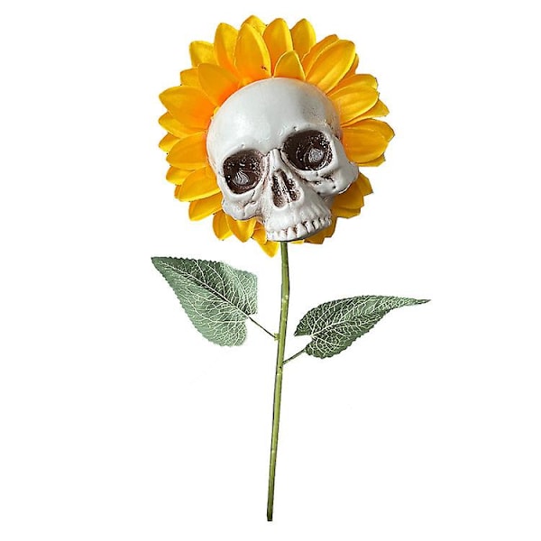 Halloween-koriste auringonkukka-kallo-ornamentti (2 kpl)