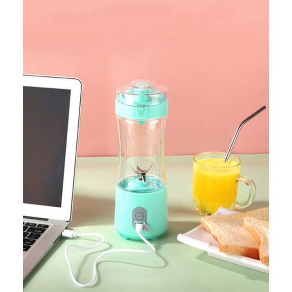 Bärbar blender - Mini Personal Blender - Juicer - Juice Cup, Smoothie Masher, 6 blad, Uppladdningsbar USB port, Vattenpr