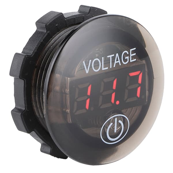Universal LED DC Digital Voltmeter Bilbatteri Måler 12V 24V Touch Switch Rød
