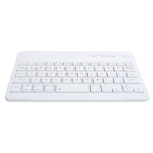 Mini Bluetooth Tastatur 59 Taster Bærbar Tablet Computer Hvid 7in HB028