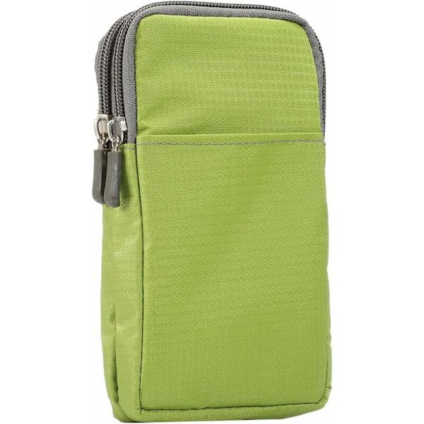 Messenger bag egnet for Apple 6.5 Samsung skulderveske oppbevaringsveske (universell grønn 6,5 tommer),