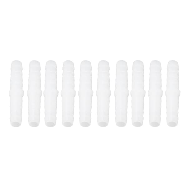 10 stk. 6 mm plastslange Barb Fitting Rett Lik Barbed Splicer Mender Joint Adapter