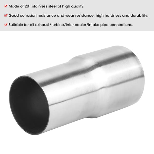 Universal rustfri stål udstødningsrør konnektor rør adapter reduktionsstykke modificeret del 57MM 63MM