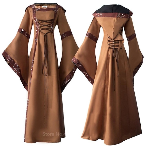 Keskiaikaiset naiset Retro Cosplay -asut Halloween M