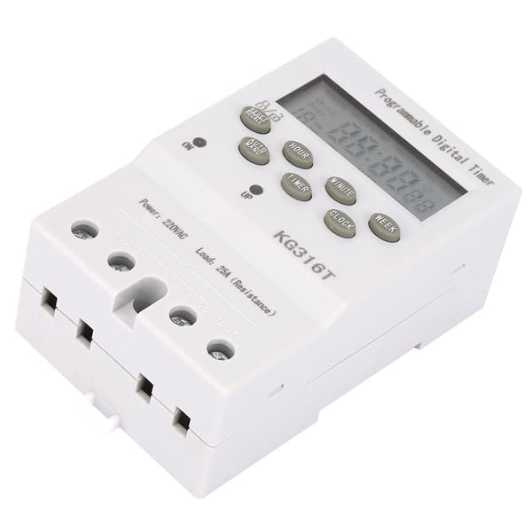KG316T 220V Mikrocomputer Tidsstyringskontakt Programmerbar Automatisk Digital Timer
