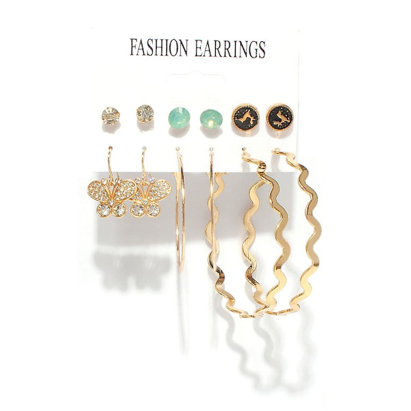 Set Pearl Vintage Gold Color Muotikorut B2027 F13110