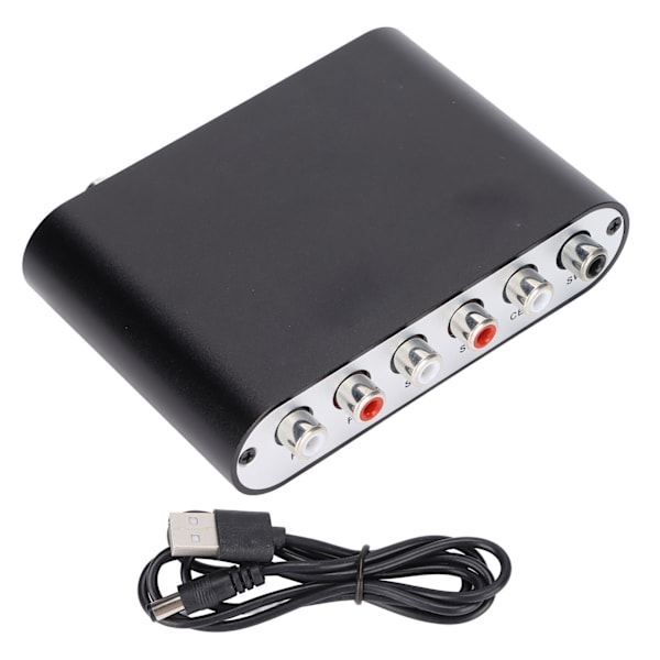 5.1 Digital Ljuddekoder Konverter SPDIF Koaxial AUX till 6 RCA Ljuddekoder för TV Hemmabio
