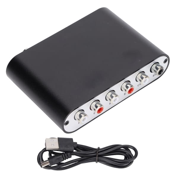 5.1 Digital Sound Decoder Converter SPDIF Coaxial AUX til 6 RCA Audio Decoder til TV Hjemmebiograf