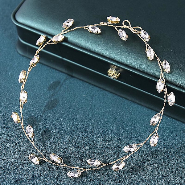 Håndlavet hårtilbehør Diamant dekoration kvast hårbånd til kvinder fest Rose Gold