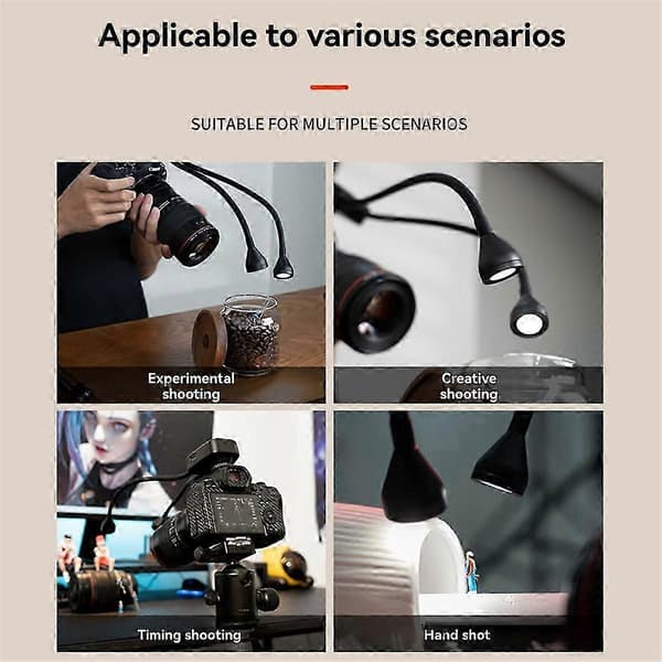 JJC LED Macro Arm Light Makrofotograferingsbelysning for DSLR Black