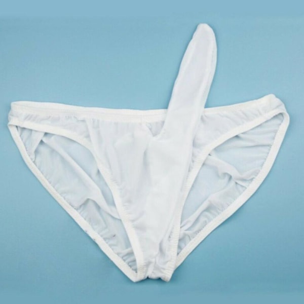 Män Sexiga Erotiska Underkläder Kalsonger Stringtrosor Trosor White