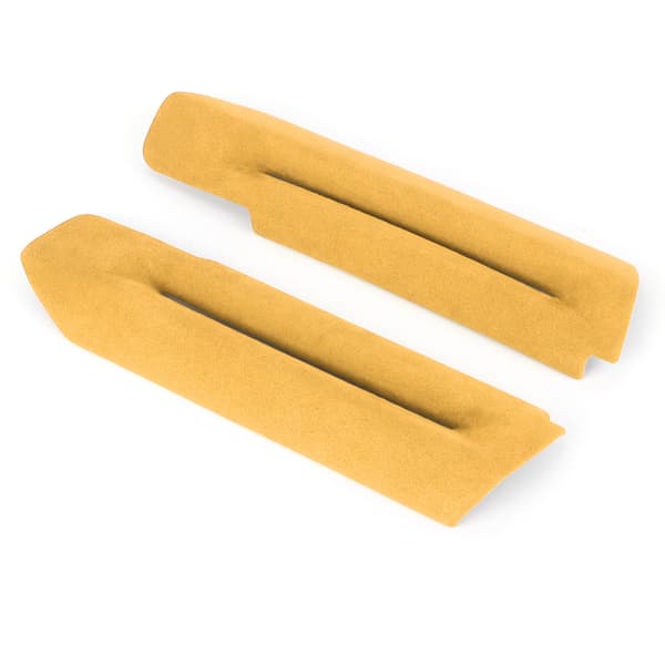 Semsket Dør Armlene Deksel Interiør Panel Trim Lys Gul for Ford Mustang 2015 2020