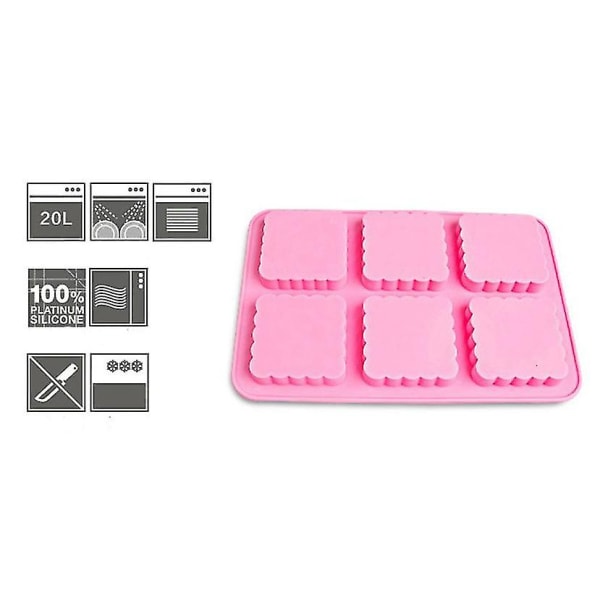 2-pak Mooncake Chokolade Vaffelform Silikoneforme, Muffinforme