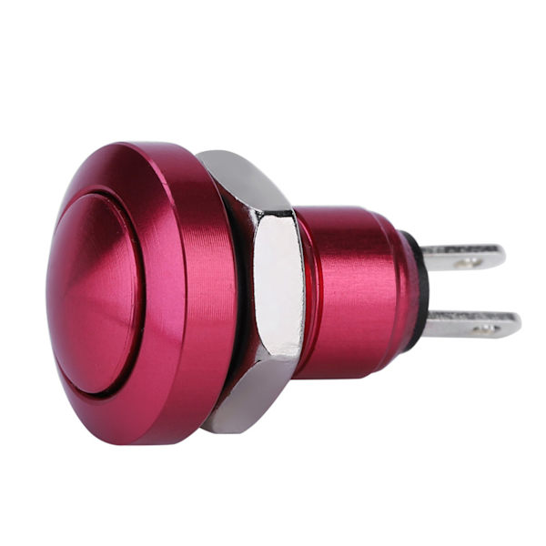 24V 8mm Mini Vanntett Momentan Trykknapp Strømbryter Sinklegering