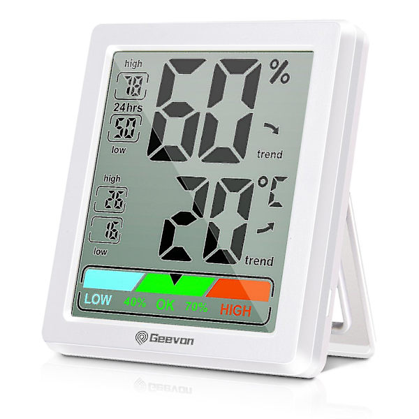 Temperatur- og luftfugtighedsmåler Indendørs Digital Mini Hygrometer Monitor Indikator Hjemmeværelse Vejrstation 8648W