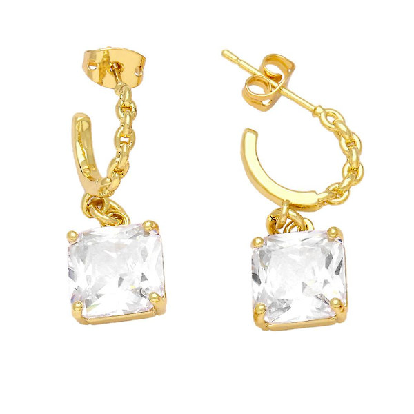 Korvakorut Vintage Zircon Square Muotikorut Ac10272 Red
