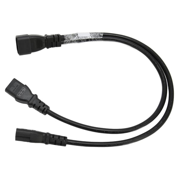 Enkelt C14 til Dobbelt 5-15R C13 Kort Strøm UPS Server Y Splitter Adapter Kabel til PC Skærm Printer