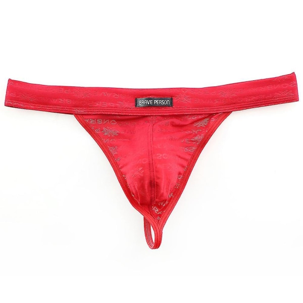 Menn Truser Sexy G-String Thong Underbukser Truser Undertøy Red L