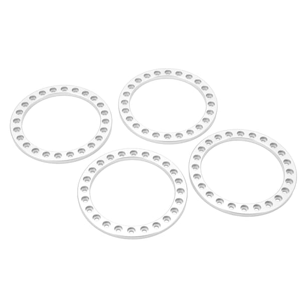 4 stk. Ydre Beadlock-ring af aluminiumslegering til 1,9 tommer VP-hjulfælg, sølv