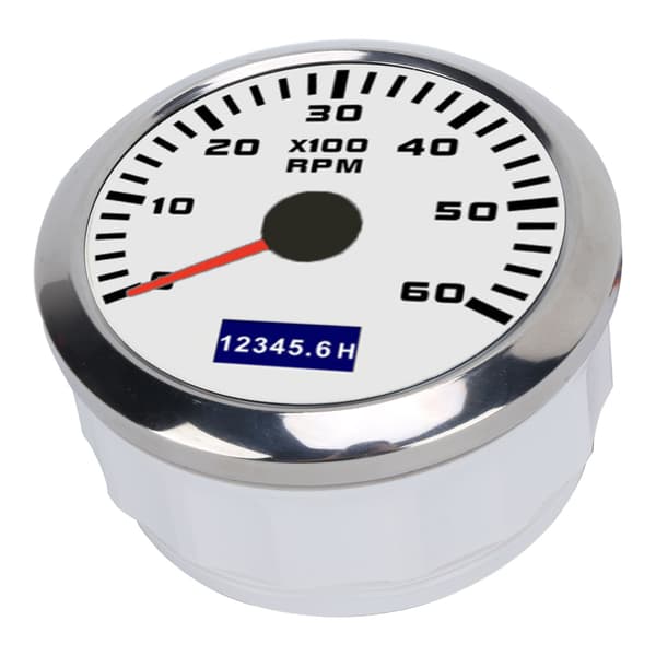 85mm Bil Tacho Meter Lavt Strømforbruk Rød Pointer Universal for Biler Båter 9‑32V DC