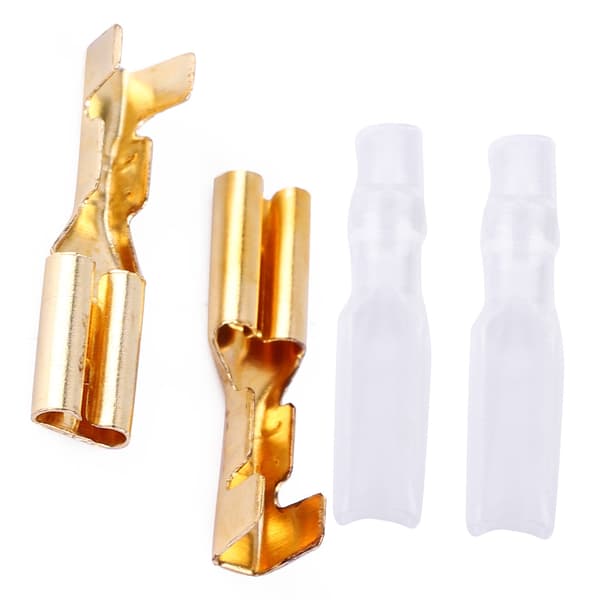100 par 2,8 mm guldmessing crimp terminalstik bilsæt