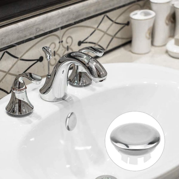 Vask overløbsdæksel Overløbsring Erstatningsprop til badeværelse Køkkenvask Overløb rundt hul - Indsæt reservedele korrekt (4 stk)