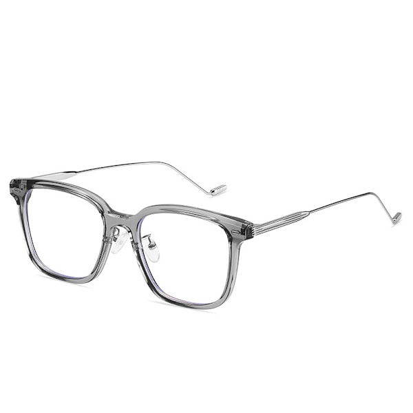 Brillestel Flad Lens TR90 Anti-blå briller Trendy Rice Nail Flade Briller Unisex (Star Grey C3
