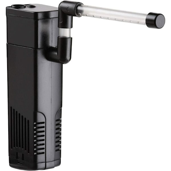 Akvarium internt filter med 3 ------W 200L/H flödesvattenpump, internt filter för sötvattensakvarium upp till 40L