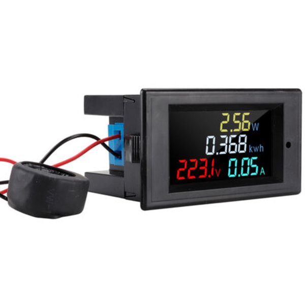 AC 80-300V digitalt amperemeter og voltmeter multifunksjonsmåler D69-2049 digitalt amperemeter og voltmeter
