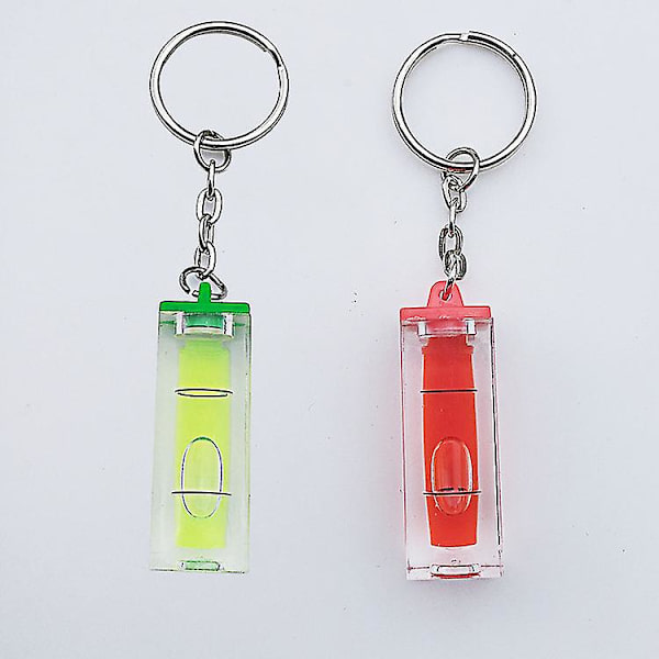 Nyckelring Spirit Bubble Level Mini Vattenpass Mätinstrument Mätlayoutverktyg Green