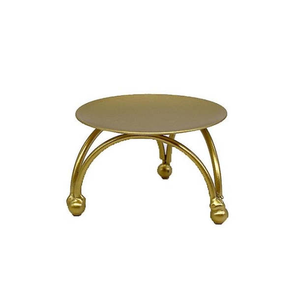 6pac Geometrinen pyöreä rautainen kynttilänjalka pöytäkoriste gold