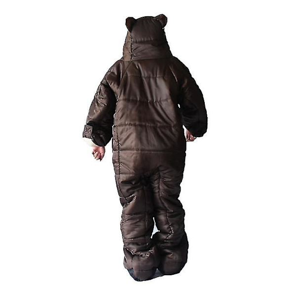 Bärbar sovsäck, ultralätt vindtät sovsäck L Brown Bear