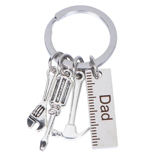 Ruostumattomasta teräksestä valmistettu avaimenperä ruuvimeisselin muotoinen avaimenperä Käytännöllinen avainpidike, hopea säilytyslaatikolla (tyyli B)