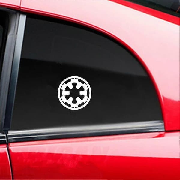 5 pcs Star Wars Galactic Empire Car Body Bumper Window Decor Decals Sticker Mengxi White White