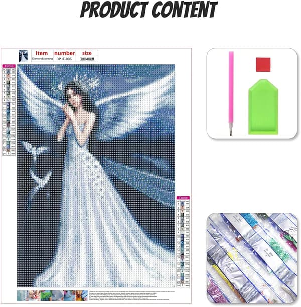DIY 5D Diamantmaling Hvit Fe Kostyme Voksen Diamantmaling