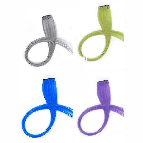Langt rett hårstykke Høytemperaturtråd No Trace Matt Monokrom moteparykk for kvinner Black Gradient Taro Purple