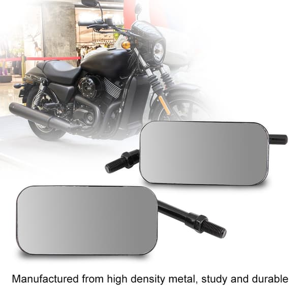 Rektangulär Motorcykel Sidospegel Par Svart Backspegel