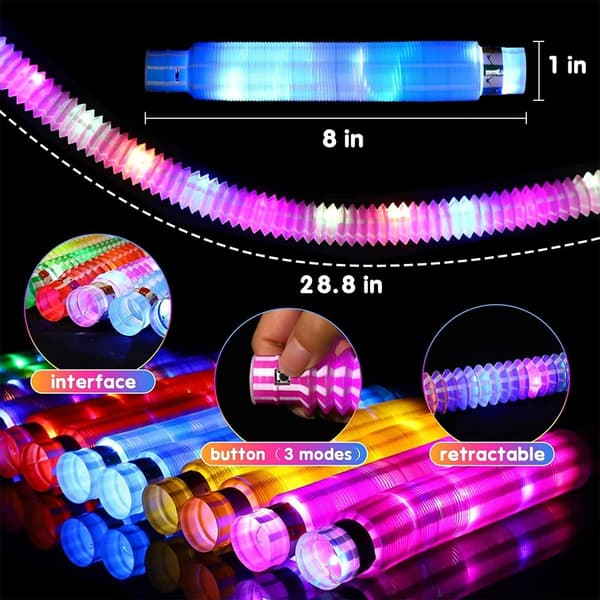 Festlige gaver til barnebursdag - Inkluderer LED pop-up-lamper, glowsticks, armbånd og annet festlig tilbehør